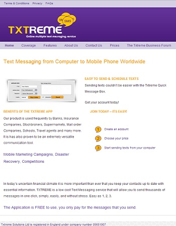 Txtreme web site